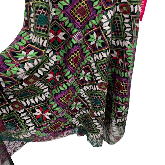 Alex Marie Veronica Embroidered Off-The-Shoulder Midi A-Line Dress Size 10 new - Picture 6 of 14